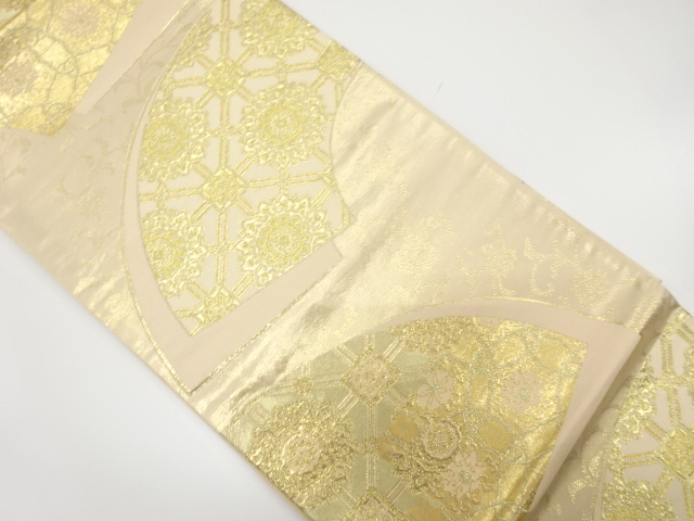 扇面蜀江文織り出し　袋帯